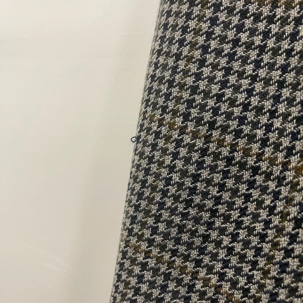 Pierre Balmain Wool Single Breasted Houndstooth Blazer Jacket 46 Long